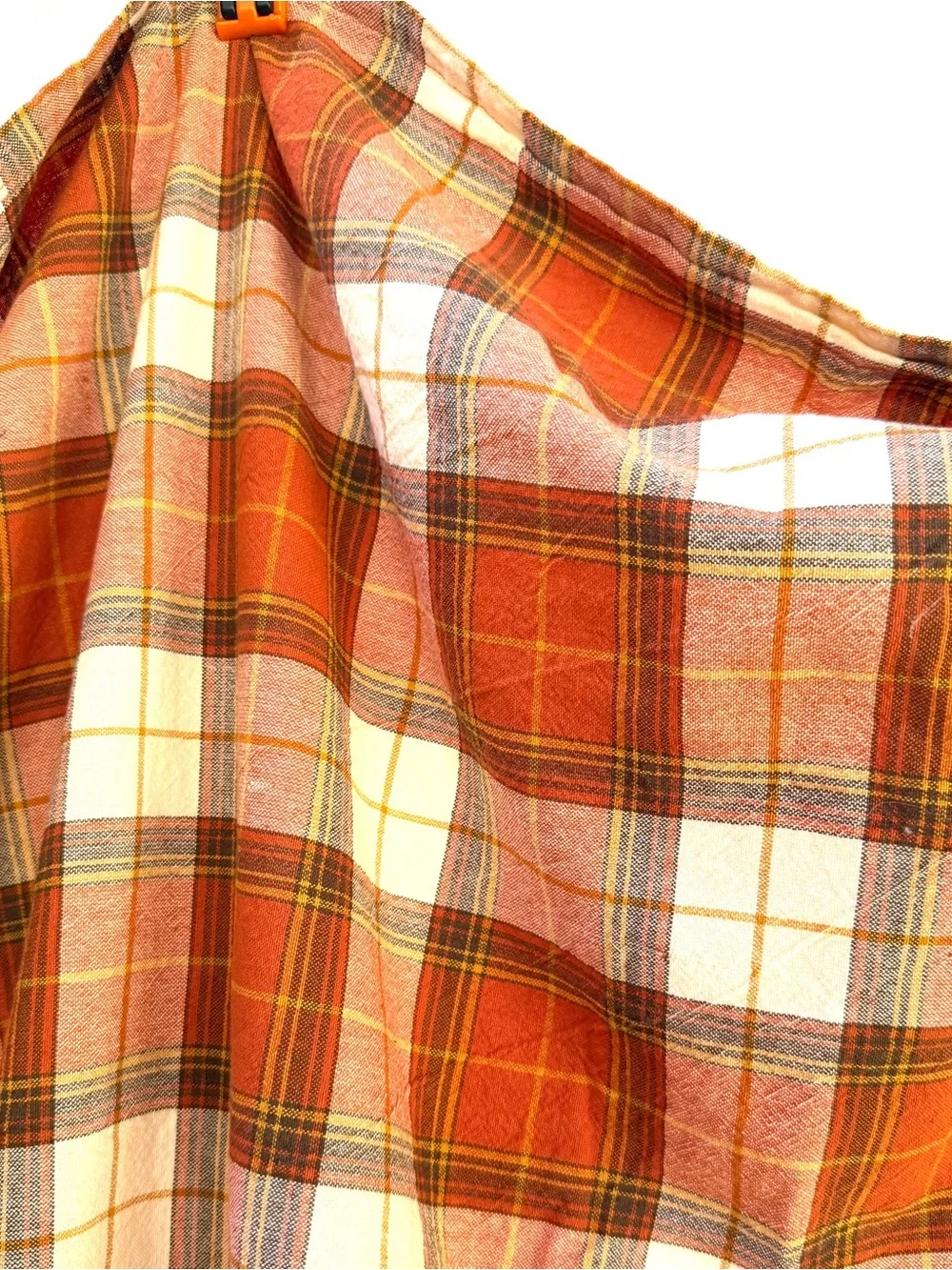 Autumn Orange Tartan Tablecloth
